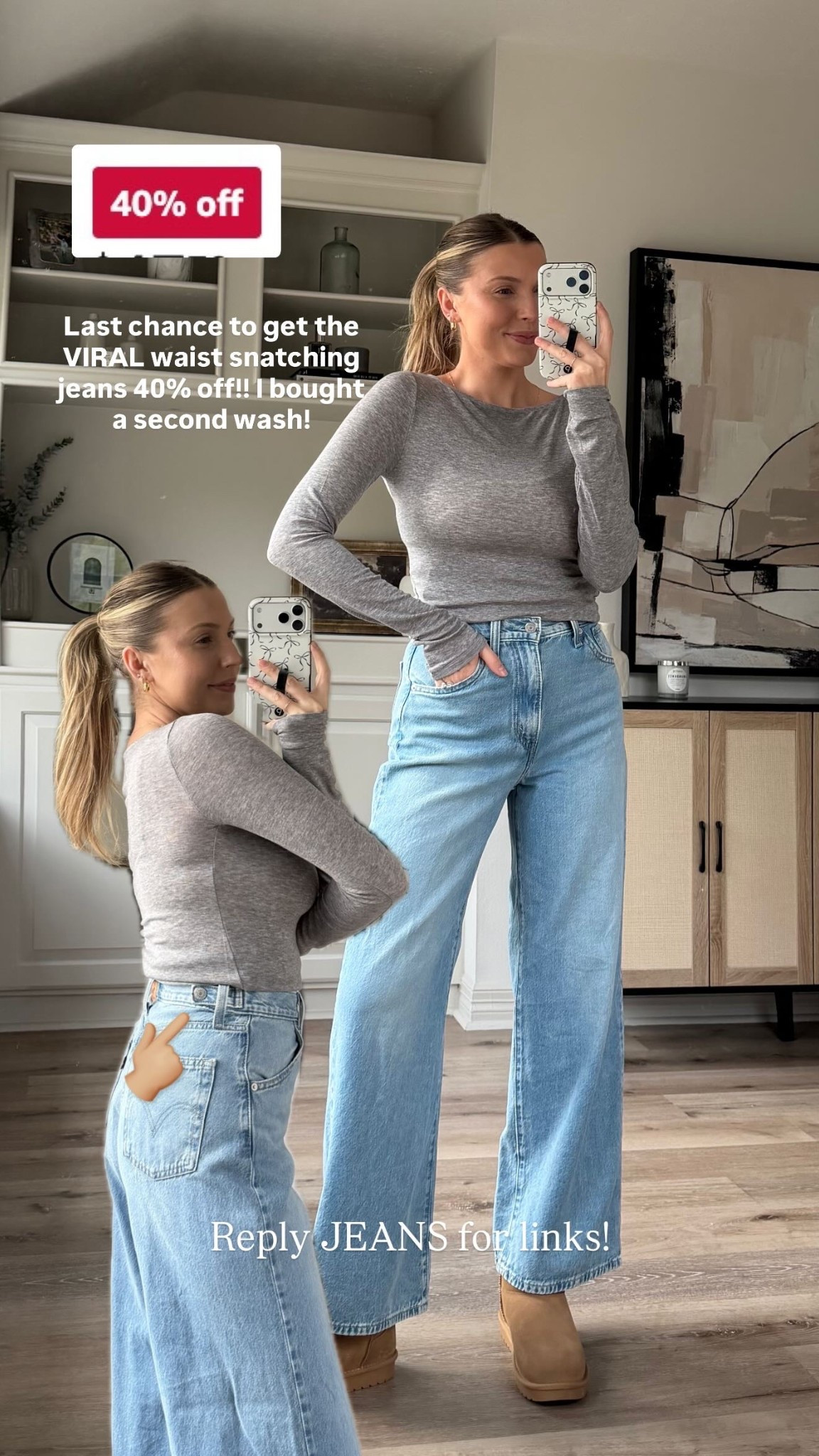 Last chance to get the VIRAL waist snatching jeans 40% off!! I bought a second wash! 👉🏼 I’m in size 26. 

#LTKootd #LTKCyberWeek #LTKmomlife