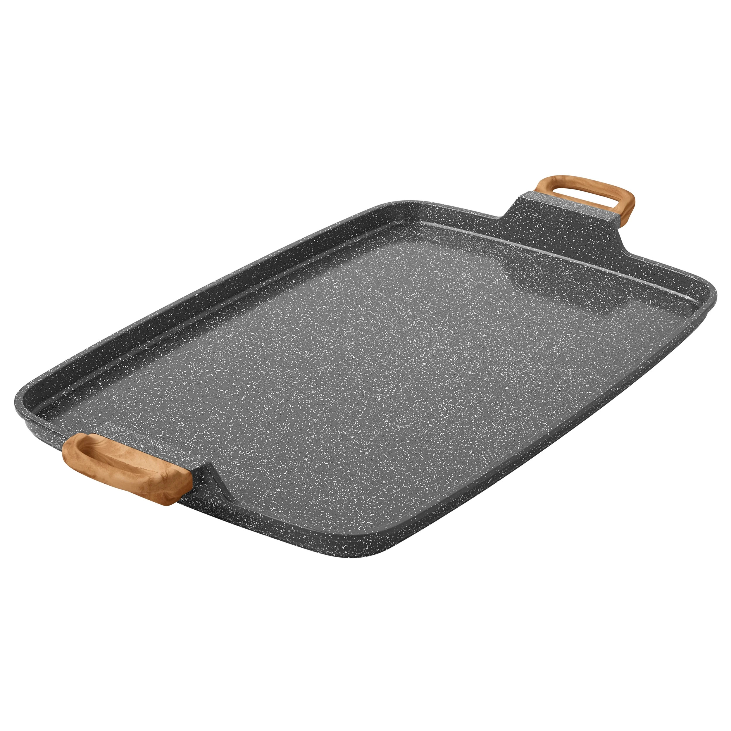 The Pioneer Woman Prairie Signature Cast Aluminum Double Griddle, Charcoal Speckle | Walmart (US)