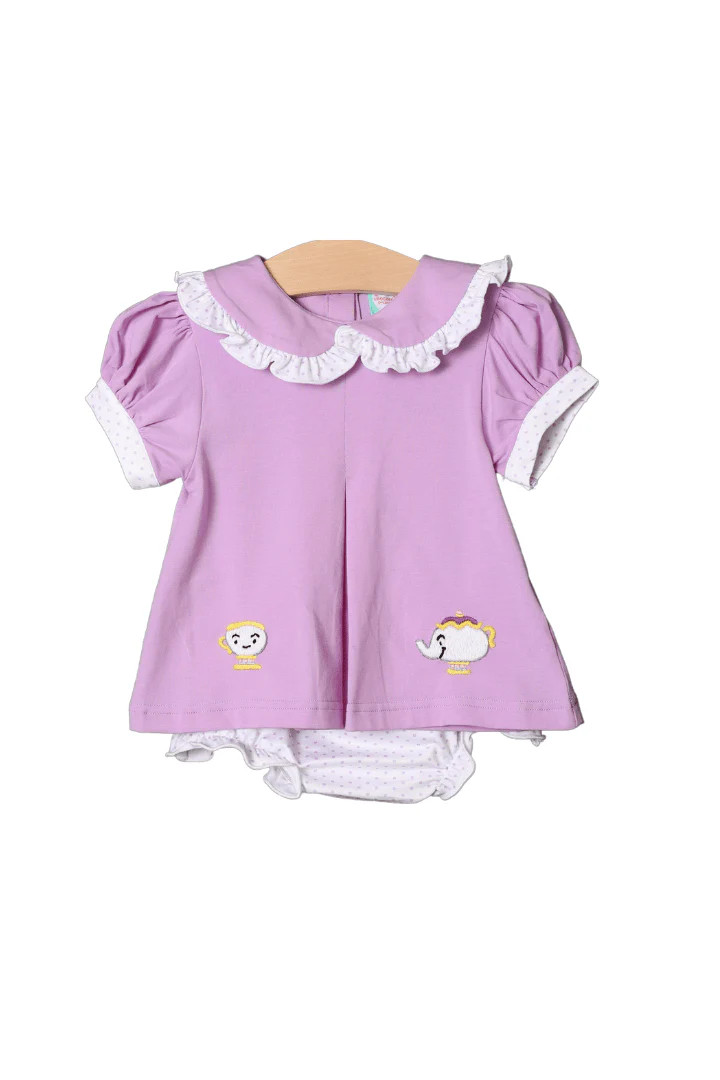 Lavender Beauty Tea Pot Bloomer Set | The Smocked Flamingo