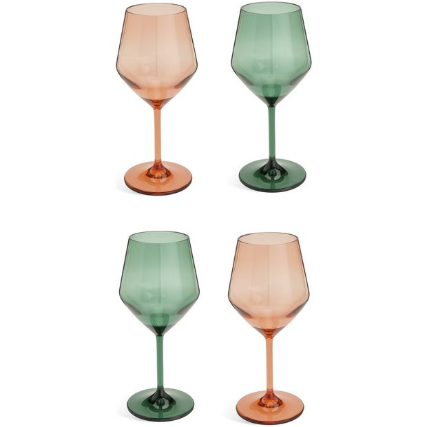 Buy Habitat Picnic Acrylic Tumbler – set of 4 | Drinking glasses and glassware | Argos | argos.co.uk