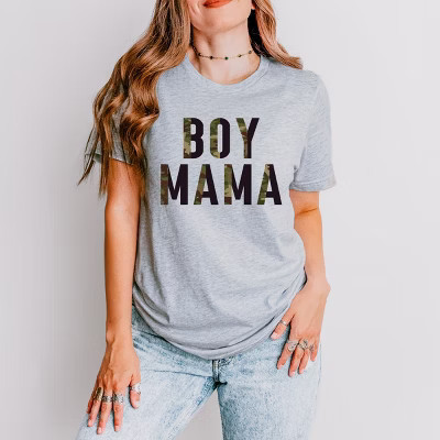 Simply Sage Market Boy Mama Camo Short Sleeve Tee - 2XL - Heather Grey | Target