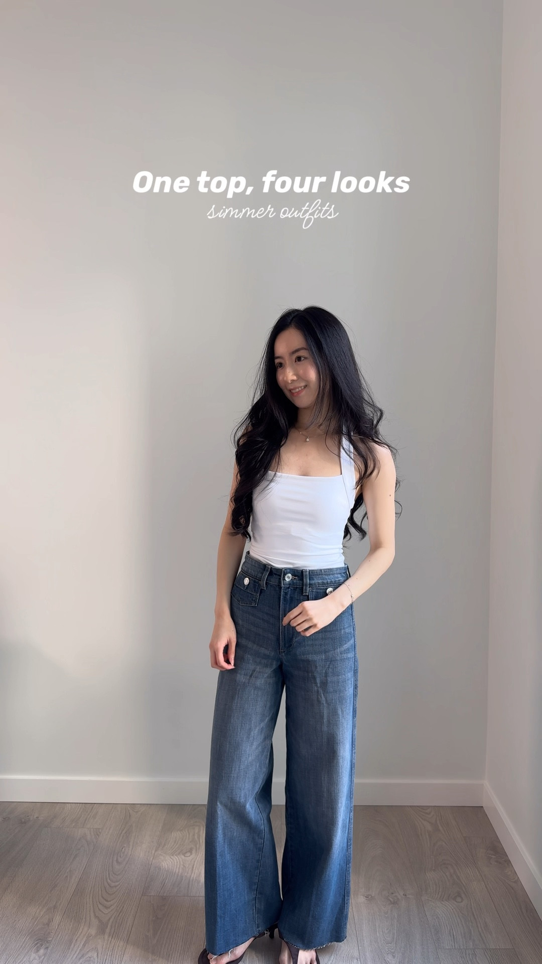 One Top, 4 Looks

• Aritzia - Original Contour Optimum Halter Top
Color: Bright White | Size XS

1. Love Bonito old skirt, they don’t sell it anymore, linked similar ones

https://www.theoutnet.com/en-kw/shop/product/zimmermann/skirts/maxi-skirts/striped-linen-maxi-skirt/46376663162914269
ZIMMERMANN Striped linen maxi skirt 
This one on sale

2. Levi’s Shorts
NO stretch, true to size, if in between sizes, size up!

3. H&M WIDE HIGH WAIST ANKLE JEANS
Size 0 - super comfortable, stretchy 

4. Old pants, linked similar ones

Mango Sweater - super soft!



#LTKcanada #LTKsummer #LTKpetite