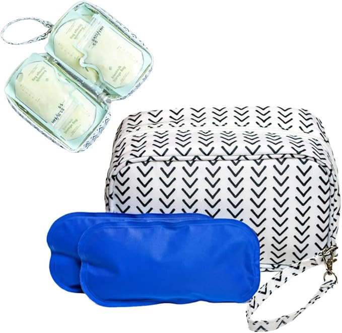 Breastmilk Cooler Bag with Ice Pack - Insulated Breast Milk Cooler Travel Bag - Small Breastmilk ... | Amazon (US)