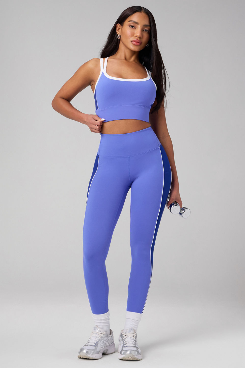 Principal Color Block Longline Medium Impact Bra | Fabletics