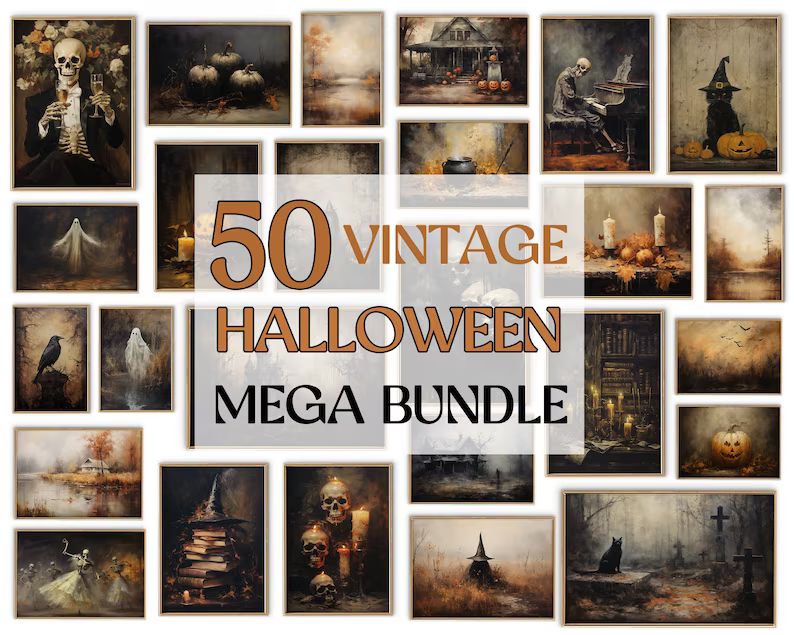 Vintage Halloween Prints MEGA BUNDLE Vintage Halloween - Etsy | Etsy (US)