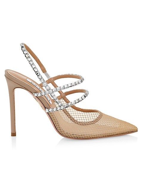 Martini Crystal-Embellished Mesh Pumps | Saks Fifth Avenue