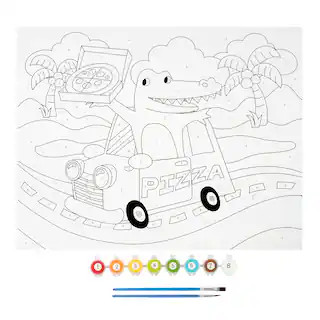 Pizza Gator Paint by Number Kit by Creatology™ | Michaels | Michaels Stores
