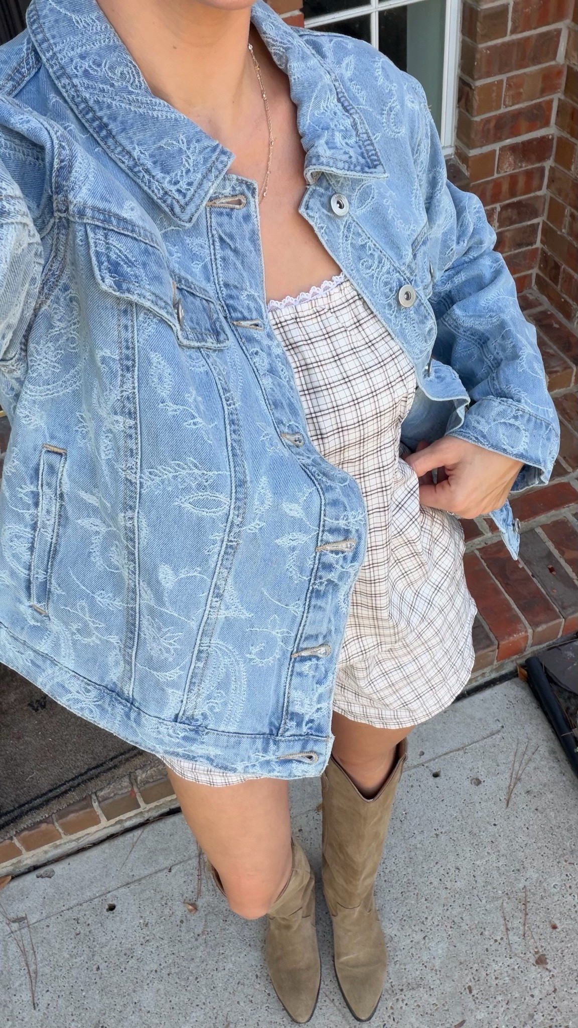 Pumpkin patch outfit!! The details on this denim jacket!!! I’m wearing a L in jacket and S in set.

#LTKootd #LTKmomlife
