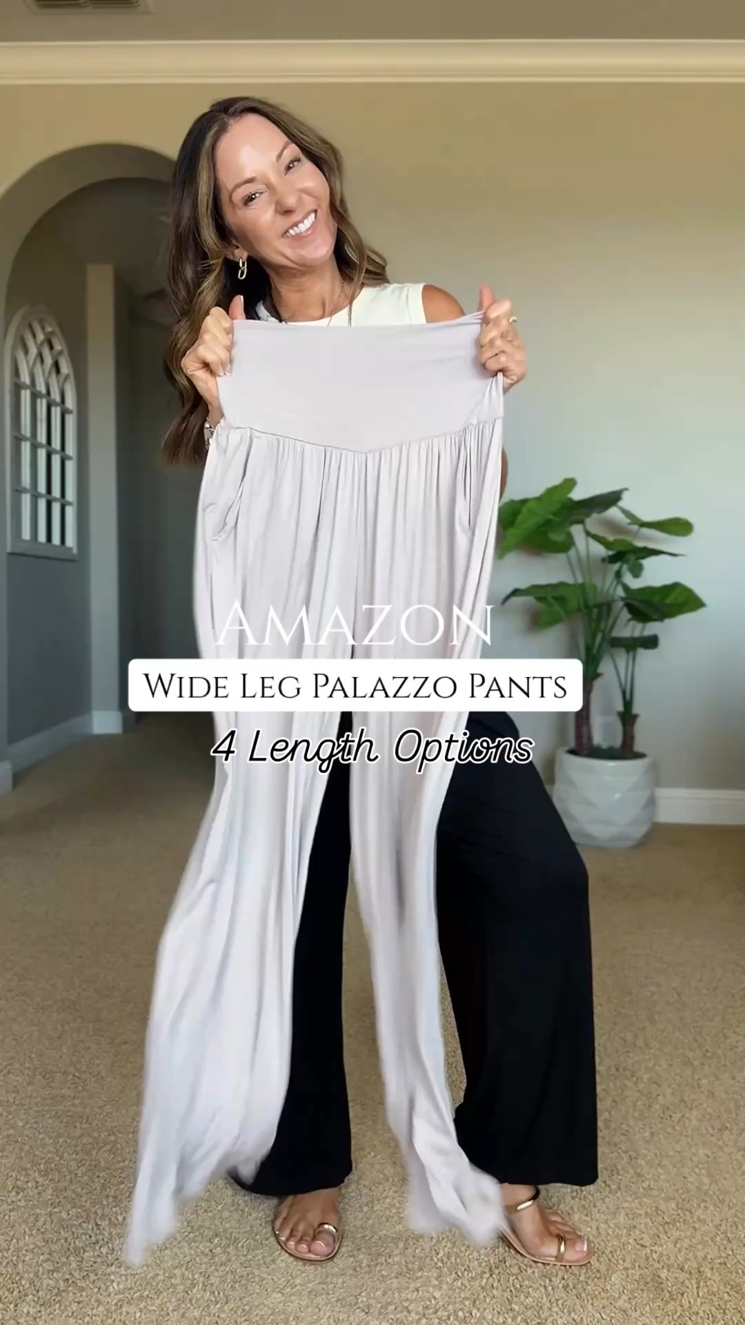 Sale alert! The comfiest wide leg palazzo lounge pants - 4 length options. Stretchy, soft, wide waistband. Buttery soft tank XS. For Ref: I'm 5'1", 108lbs, pants 26" small.



#LTKootd #LTKOver40 #LTKSaleAlert