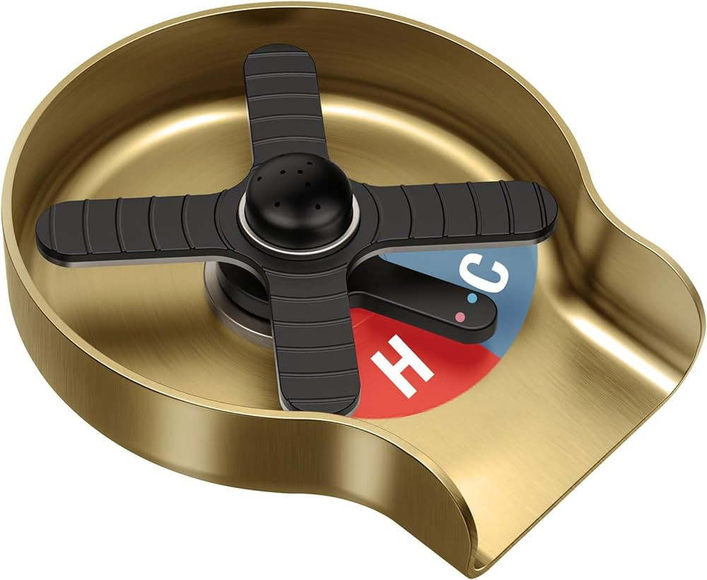 HGN Kitchen Sink Hot and Cold Glass Rinser,Temperature Adjustable Metal Cup Washer for Kitchen Si... | Amazon (US)