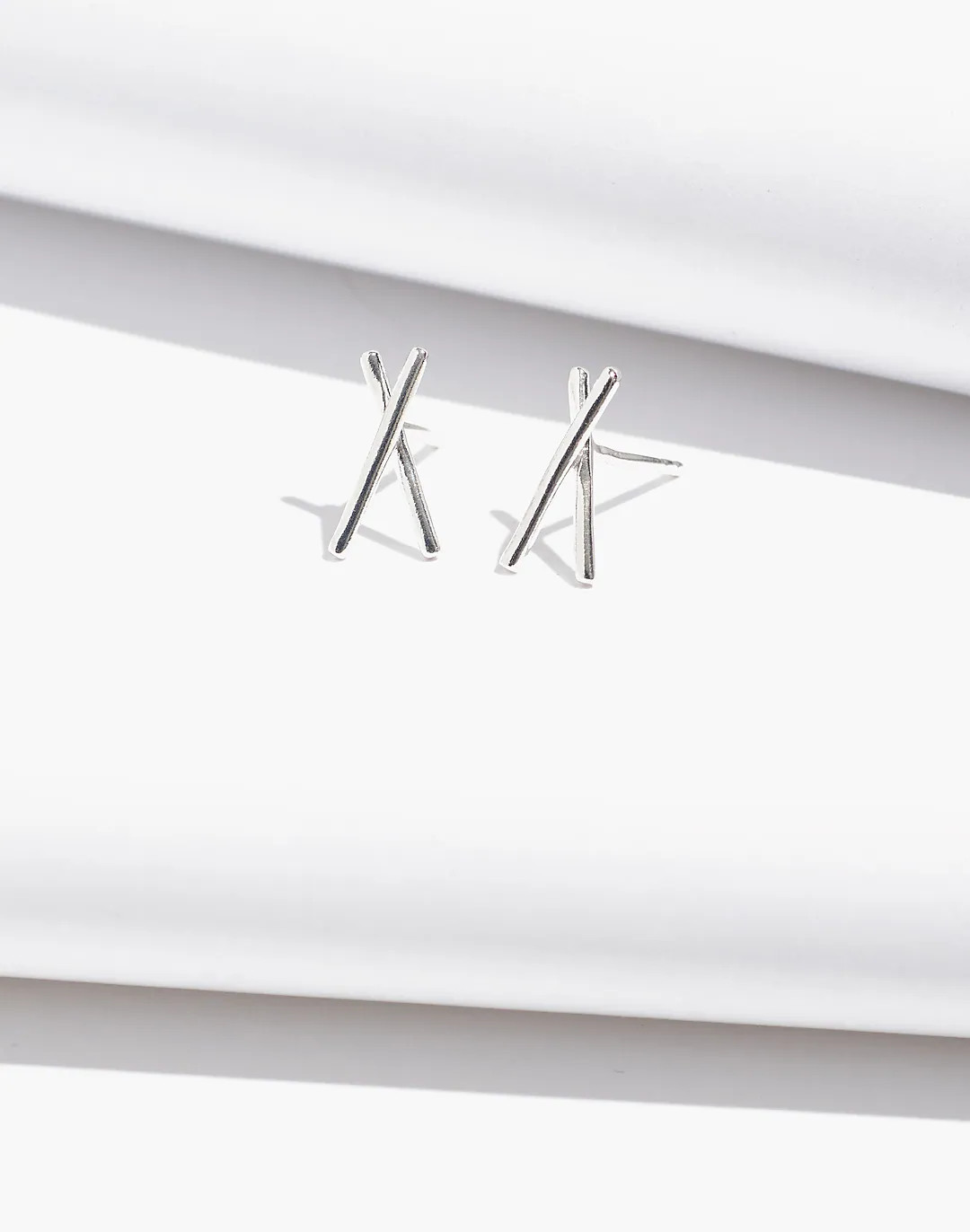 Demi-Fine X Stud Earrings | Madewell