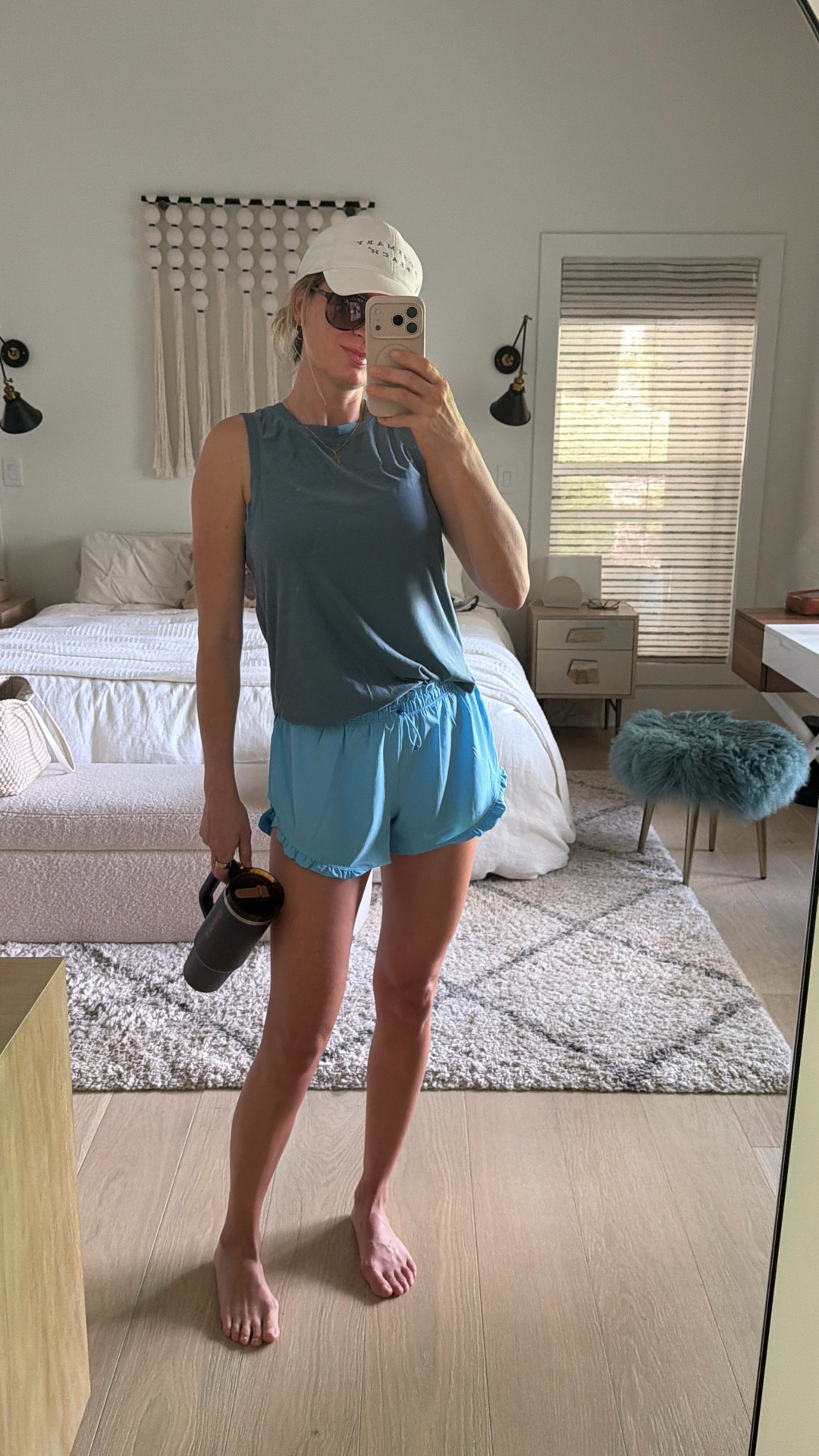 Obsessed with these ruffle shorts I shared… here’s the other color! So summery and fun! 🩵 
On sale for $35!

#shorts #activewear #blue
#tennisshorts

#LTKmorningroutine #LTKmomlife #LTKActive