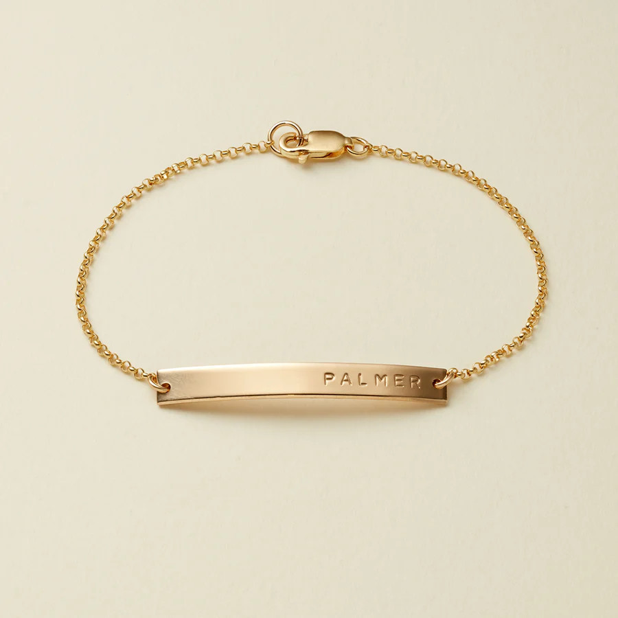 Made By Mary Mini Bar Birth Flower Bracelet | Hand Drawn Designs | Made by Mary (US)