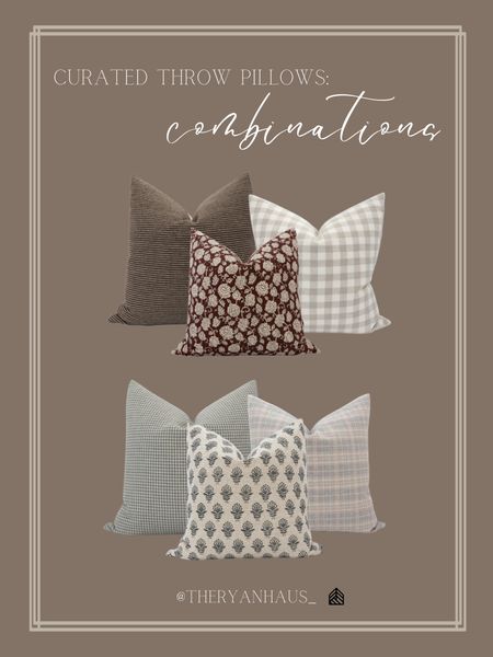 These throw pillows pairings are beautiful! All covers are from Etsy and wonderful quality! You can easily mix and match all of them together too. 

Throw pillows, pillow covers, Etsy, home decor, the Ryan haus 

#LTKFind #LTKstyletip #LTKhome
