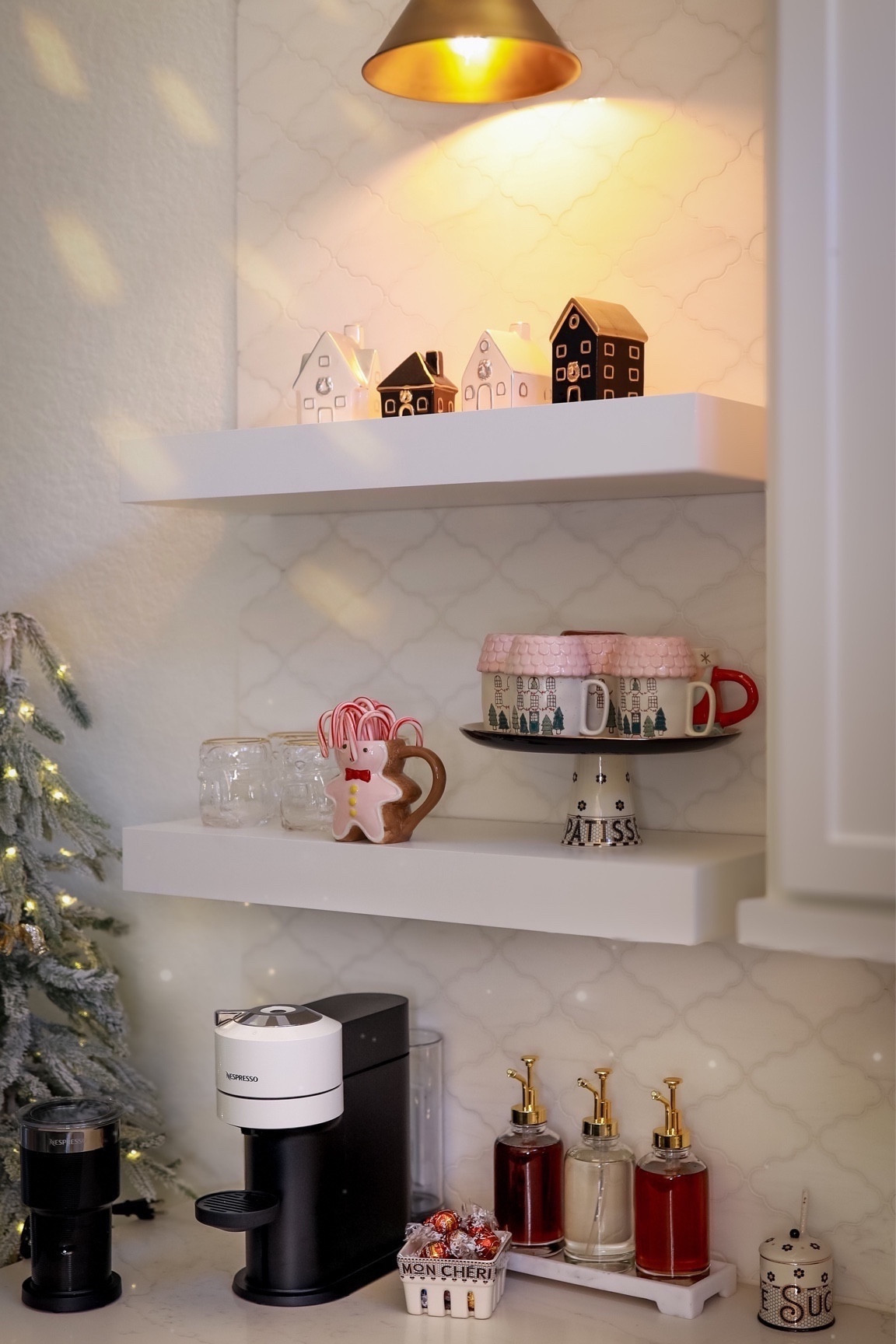 Holiday coffee bar! 
-The tree is 6ft tall and  
-Nespresso discount code is 20LIZ But it only works on the Nespresso website and in store! 
-The gingerbread mat from my stories is from Hobby lobby 



Christmas decor, holiday decor #LTKCyberWeek

#LTKhome