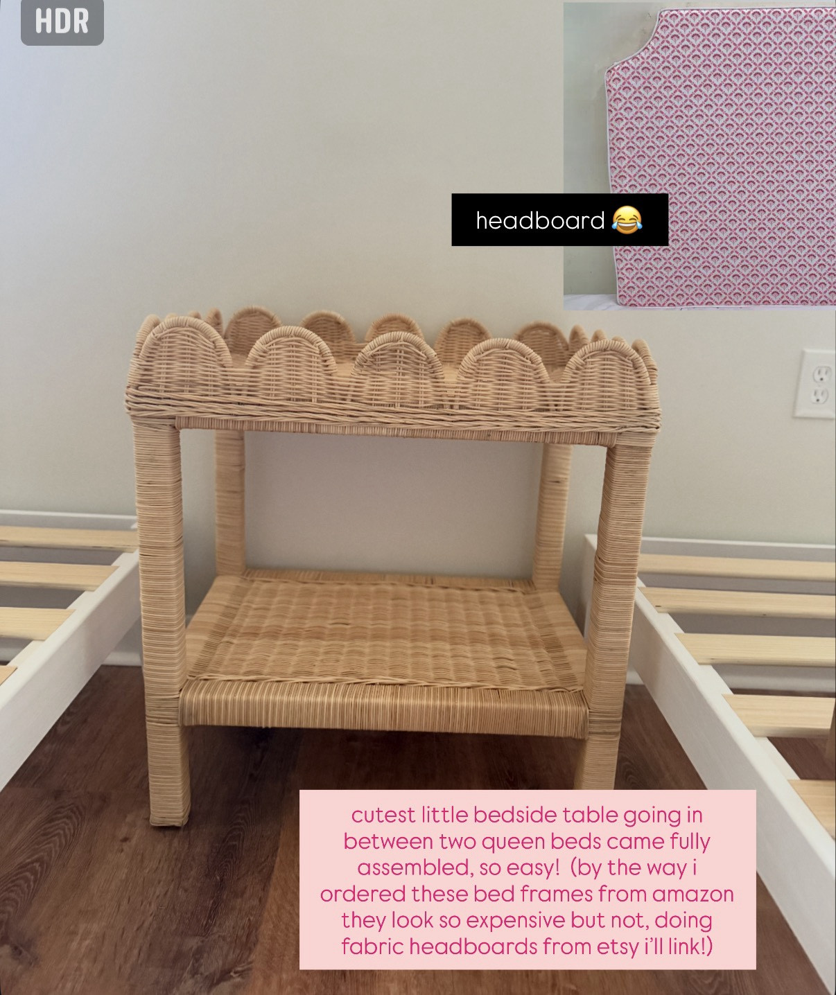 guest bedroom!! amazon bedside table + frames & cutest little headboard from etsy!!!

#LTKHome #LTKFindsUnder100 #LTKSeasonal