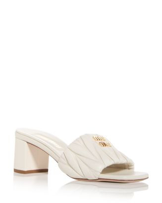 Miu Miu Women's Quilted Slide Sandals  | Bloomingdale's Shoes | Bloomingdale's (US)