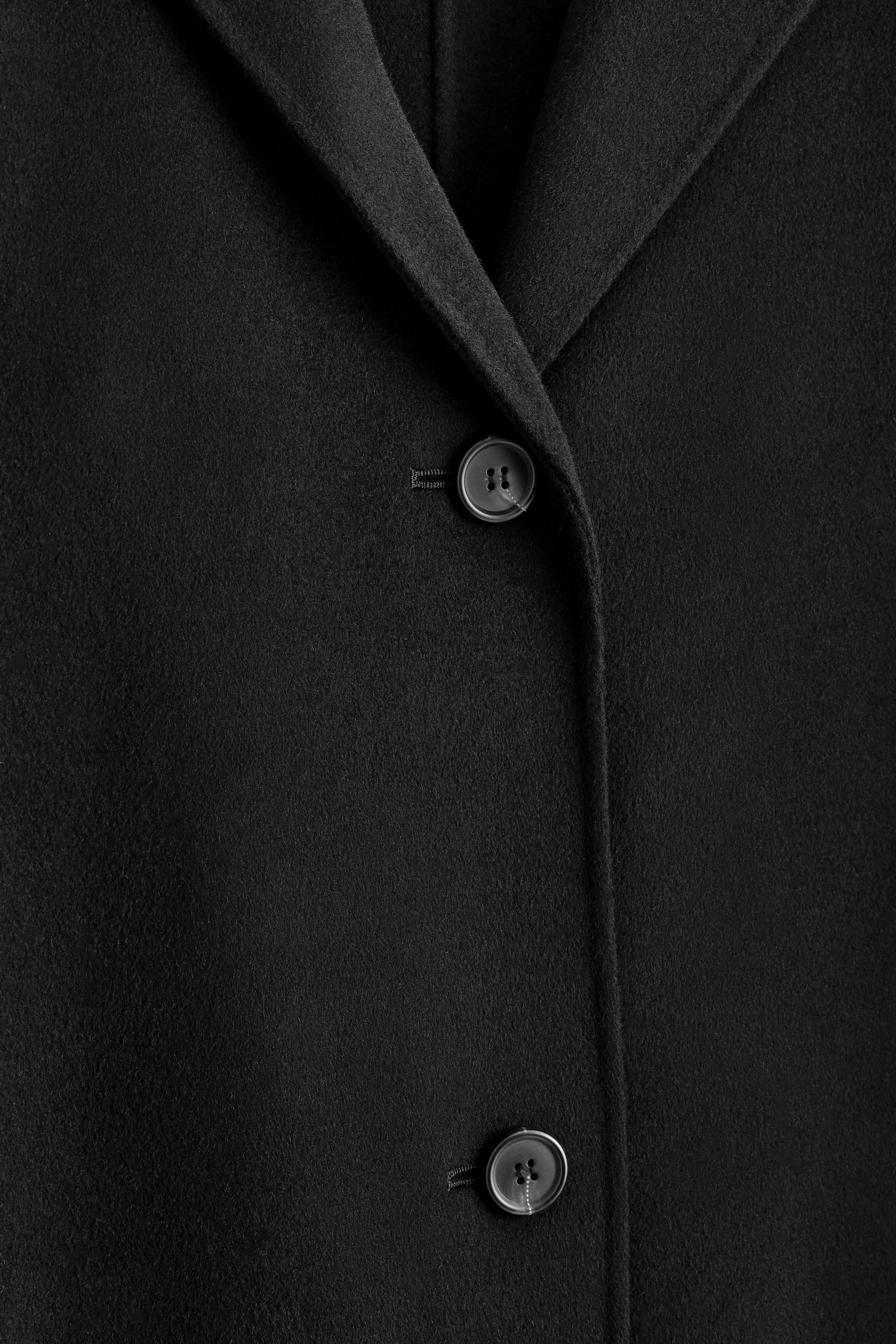 DOUBLE-FACED WOOL LONG COAT - BLACK | COS US | COS (US)
