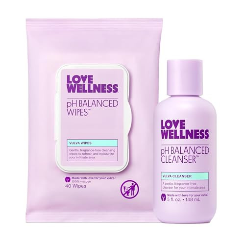Love Wellness pH Balancing Cleanser & pH Balancing Wipes | Her Essentials Duo | On The Go Support for Her | Cleanser for Balanced pH, Intimate Health & Hygiene | Amazon (US)
