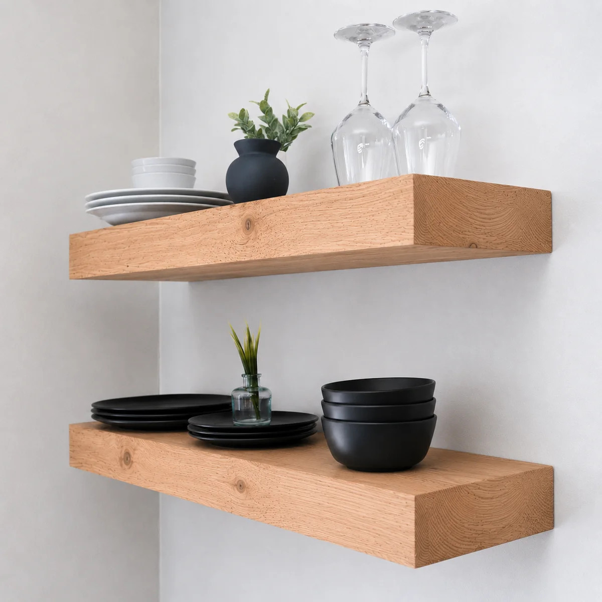 Arzhin Pippi Modern Floating Shelves 3 Inches Thick (Set of 2) | Wayfair North America