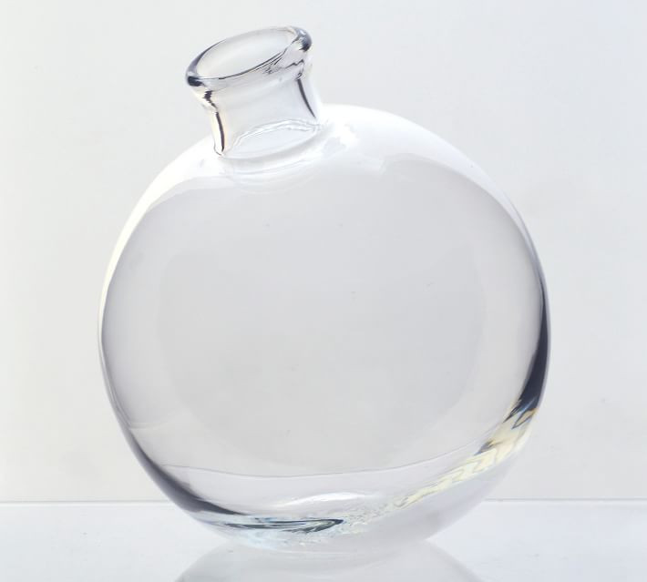 Recycled Glass Sphere Bud Vase, Clear - 5" x 5" x 5" | Pottery Barn (US)