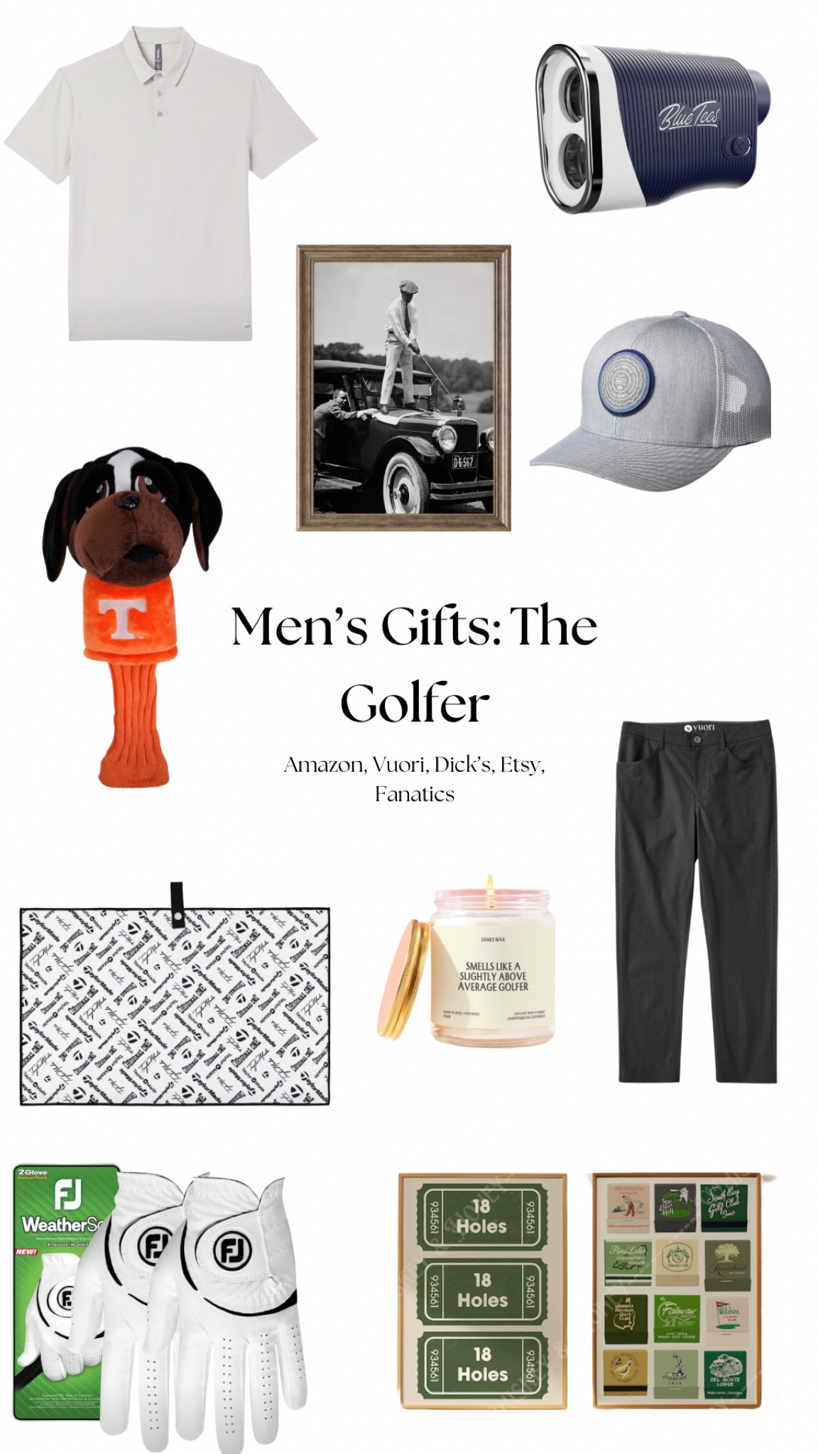 Gifts for Men Series: Golfer Edition! Personalized Tees, Golf Apparel, Wall Art, Accessories, and Golf Essentials (all approved by my boyfriend who played college golf!) These gifts are perfect for a dad, brother, boyfriend, fiance, husband, even a golf - obsessed grandpa!



#LTKGiftGuide #LTKMens #LTKActive