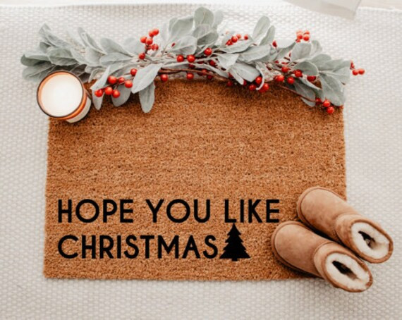 Hope You Like Christmas Welcome Mat Doormat Front Door Mat - Etsy | Etsy (US)