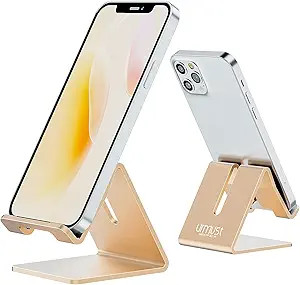 Urmust Desk Cell Phone Stand Holder Aluminum Phone Dock Cradle for iPhone 14 13 12 11 Pro Xs Max ... | Amazon (US)