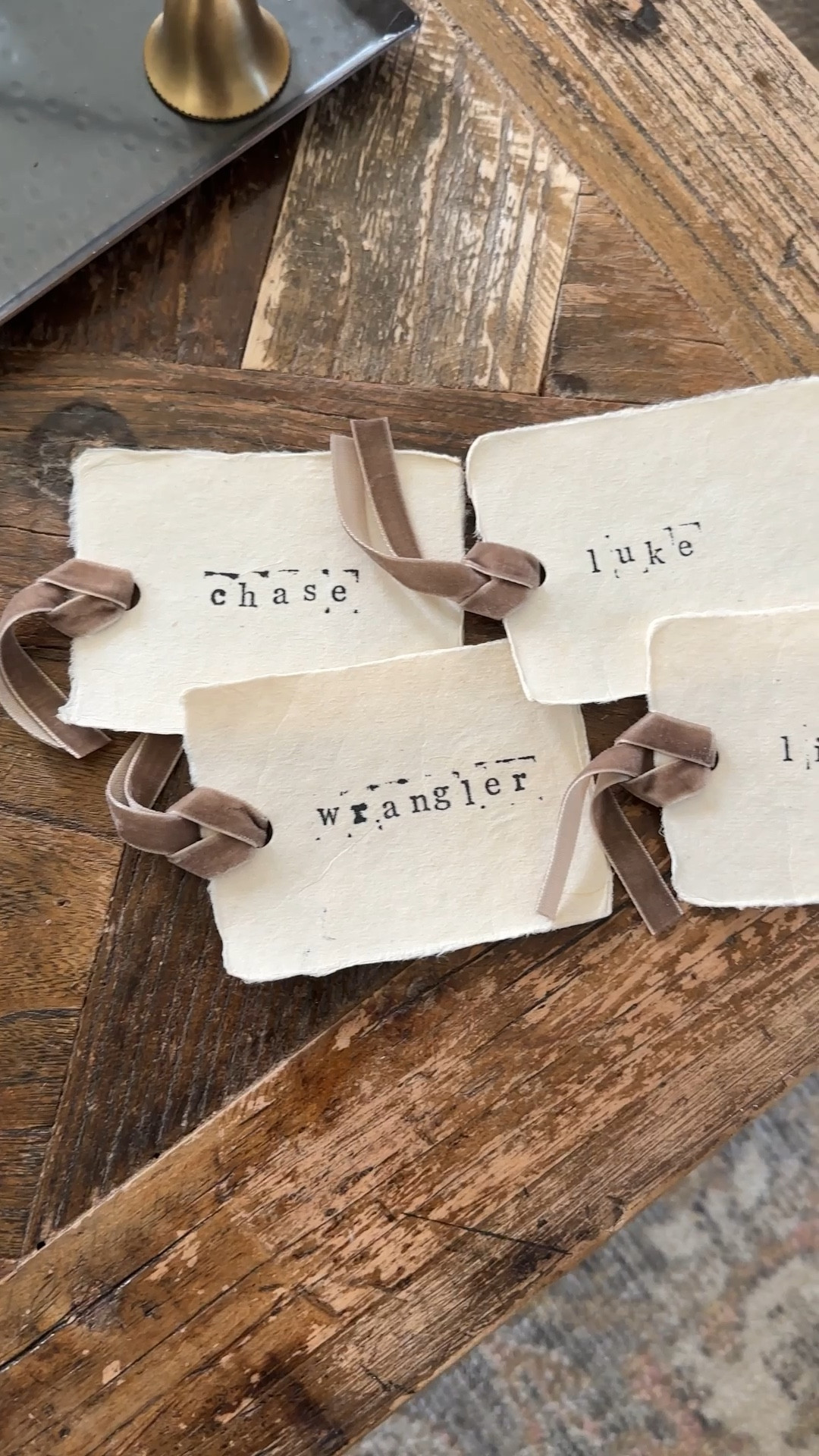 Name tags for stockings 

#LTKHoliday #LTKHome