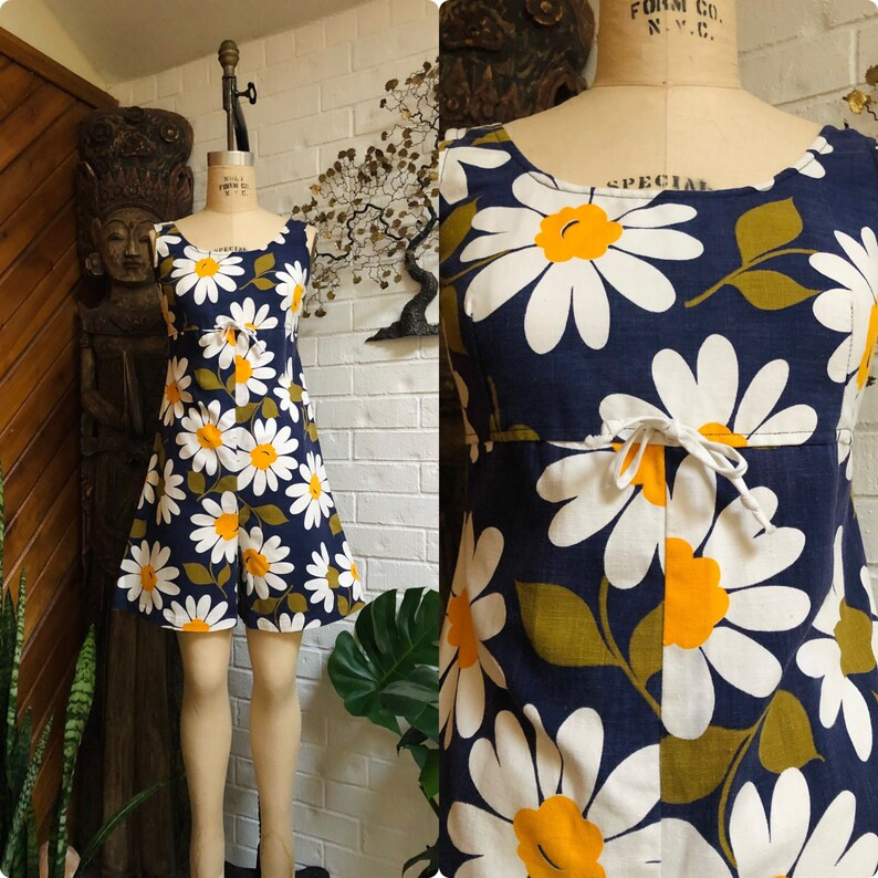 1960s Daisy Romper | S | Etsy (US)