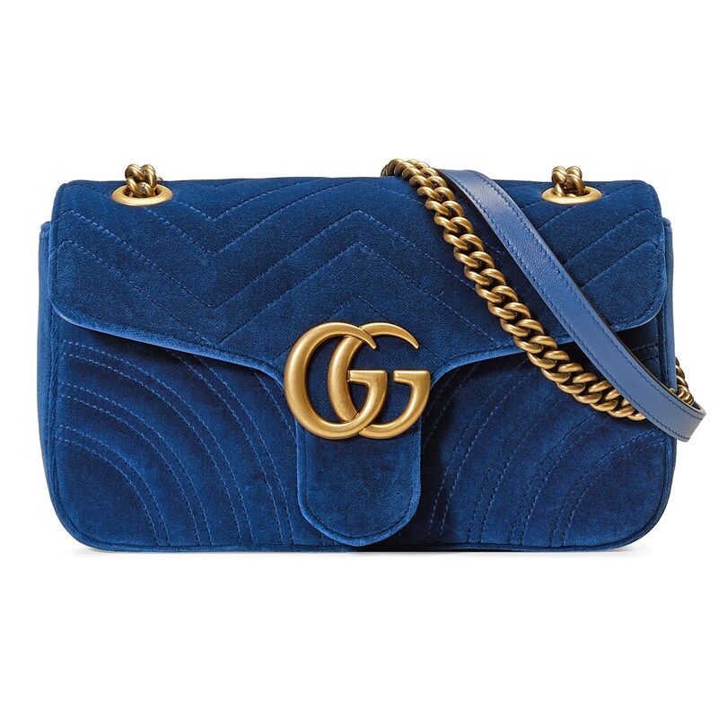 GG Marmont velvet shoulder bag | Gucci (UK)