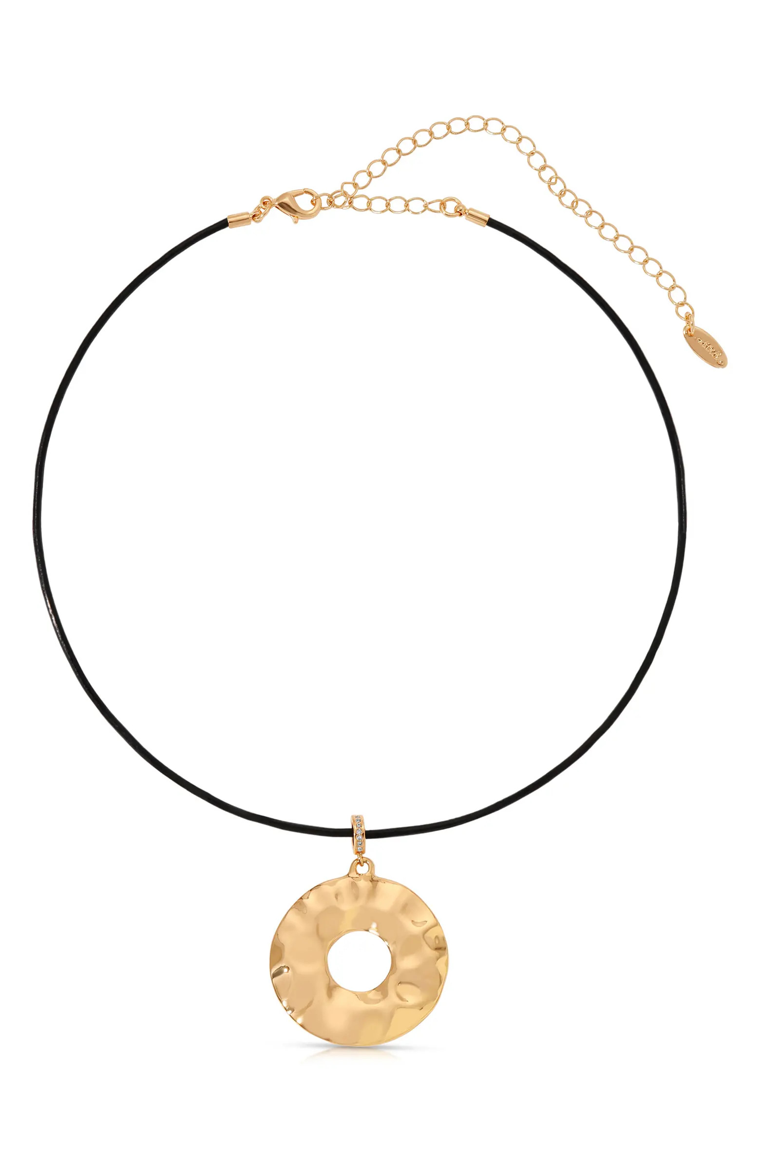 Hammered Circle Choker Necklace | Nordstrom