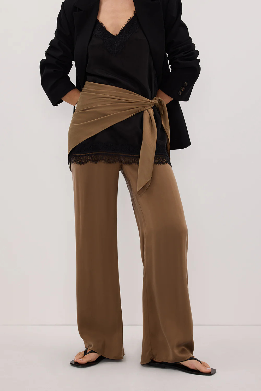 PERCY CHESTNUT SILK PANT | DISSH
