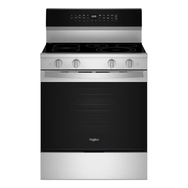 Whirlpool High Preheat 30-in Glass Top 5 Burners 5.3-cu ft Self-Cleaning Air Fry Convection Oven ... | Lowe's