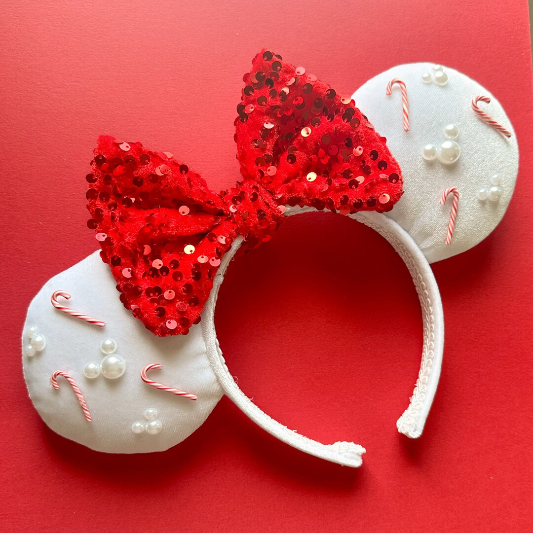 Candy Cane Christmas Minnie Ears | Etsy (US)