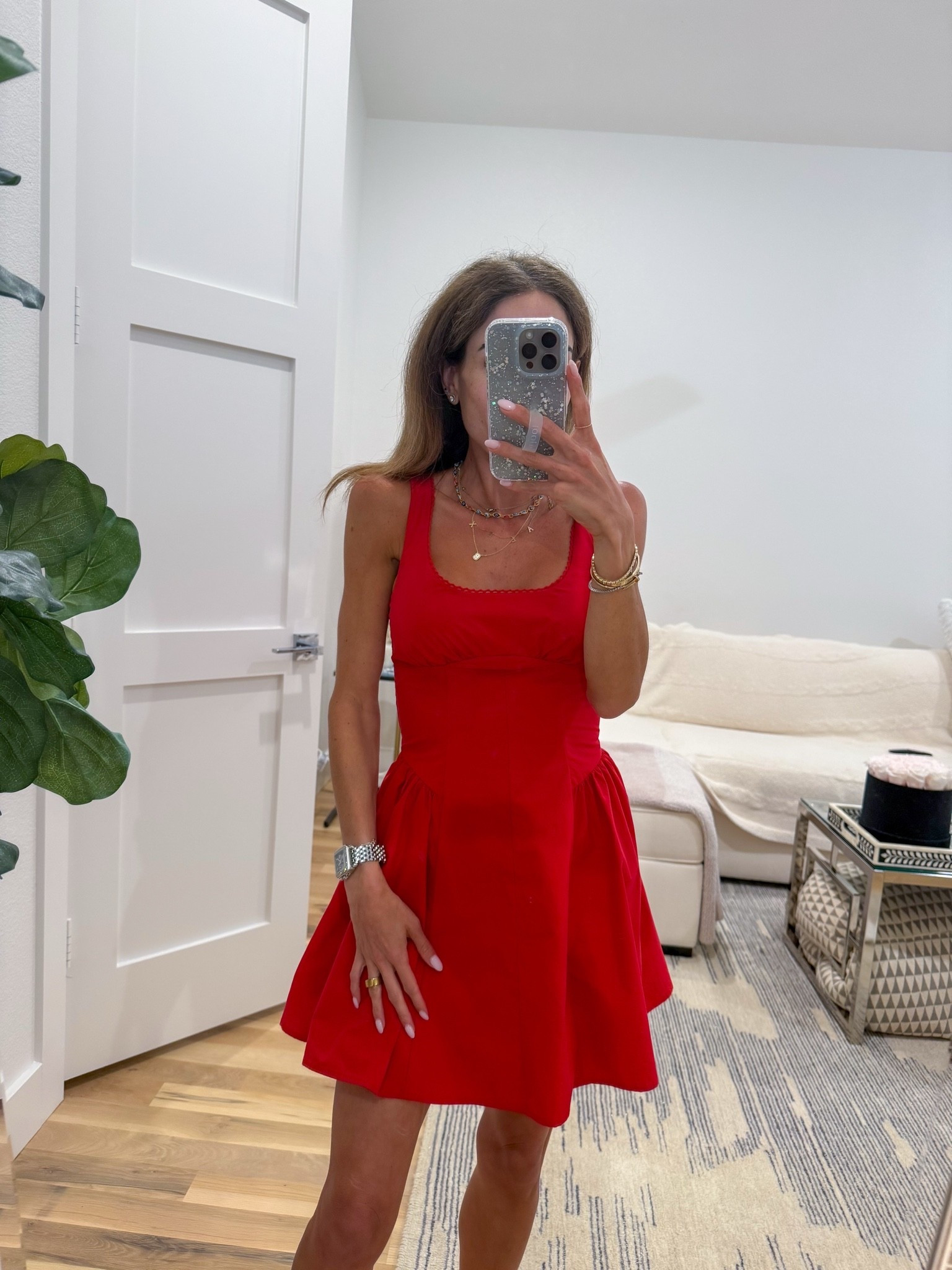 This red mini flare dress is extremely flattering and fits petites. You can also go bra free! Wearing xxs petite

#LTKPetite #LTKSaleAlert