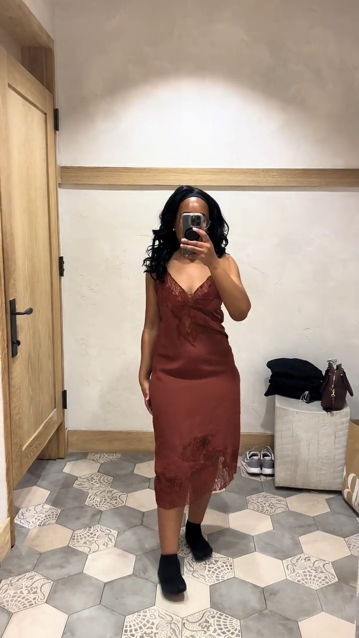 Satin Midi Dress (small)