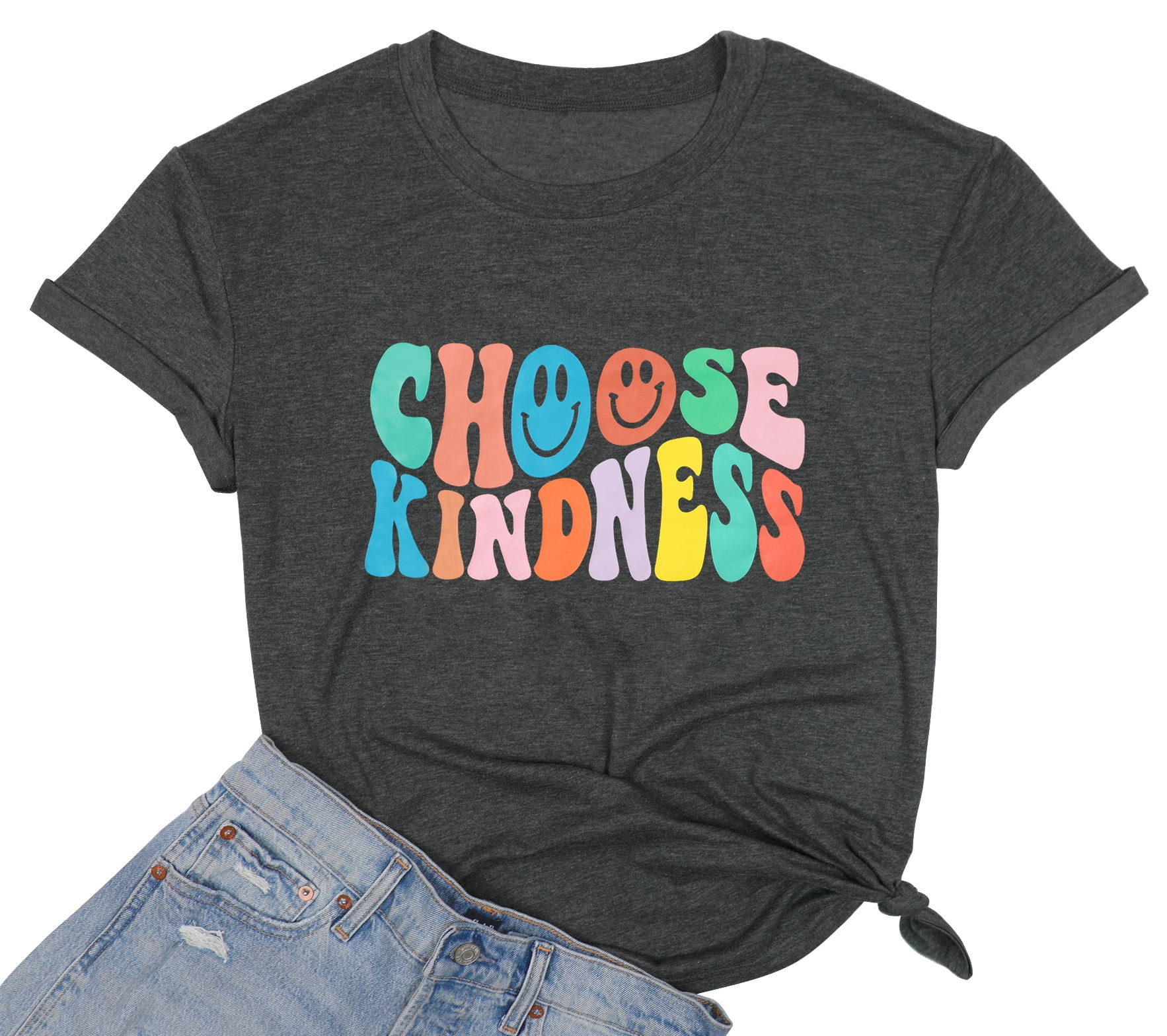 MOUSYA Kind Shirt for Women Graphic Tee Kindness Teacher Shirts | Walmart (US)