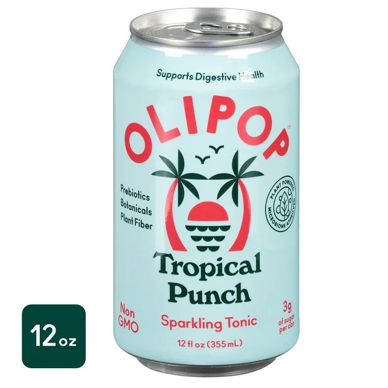 OLIPOP Prebiotic Soda, Tropical Punch, 12 fl oz | Walmart (US)