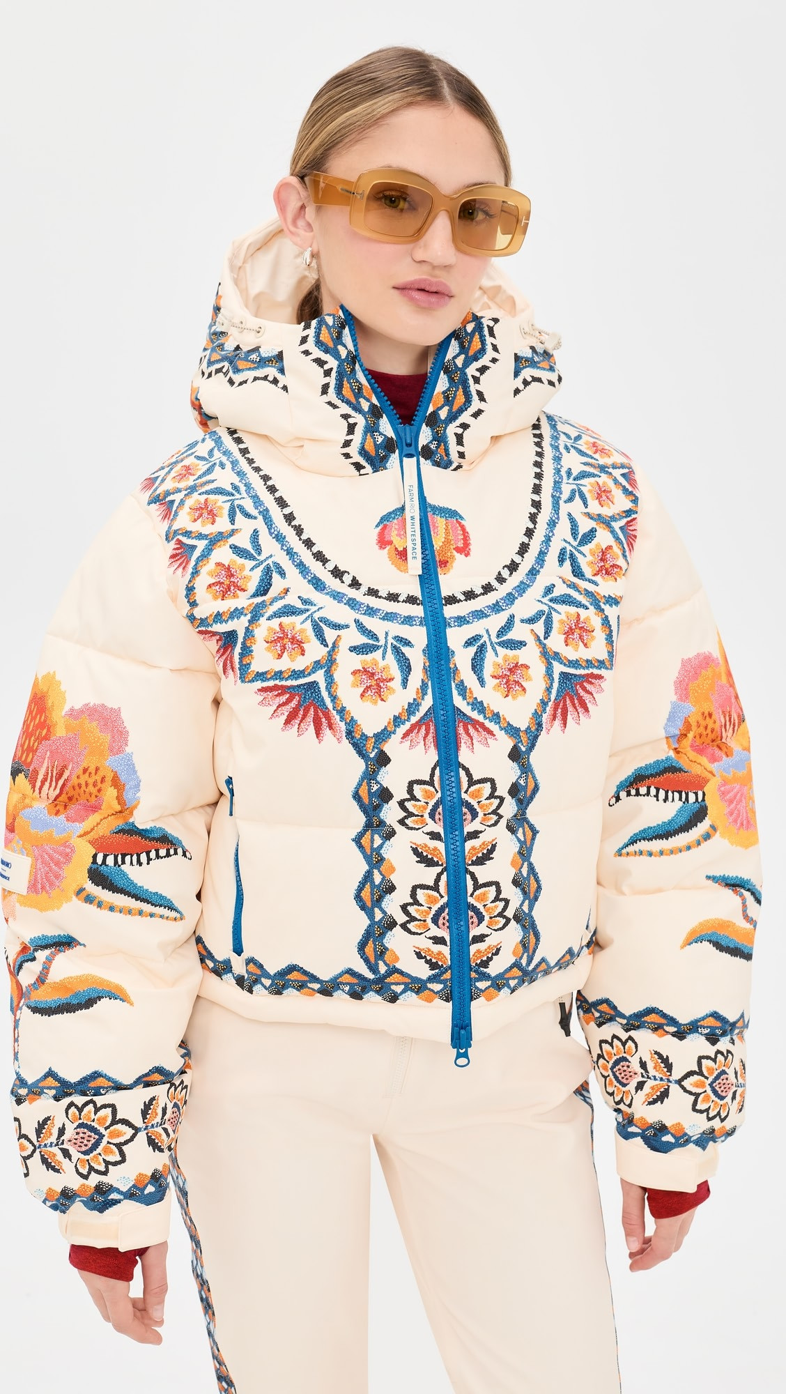 Lucy Floral Puffer Off White | Shopbop