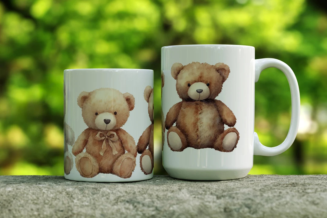 Teddy Bears Mug, Teddy Bears Coffee Mug, Cute Teddy Bears, Brown Teddy Bears Cup, Teddy Bears Cof... | Etsy (US)