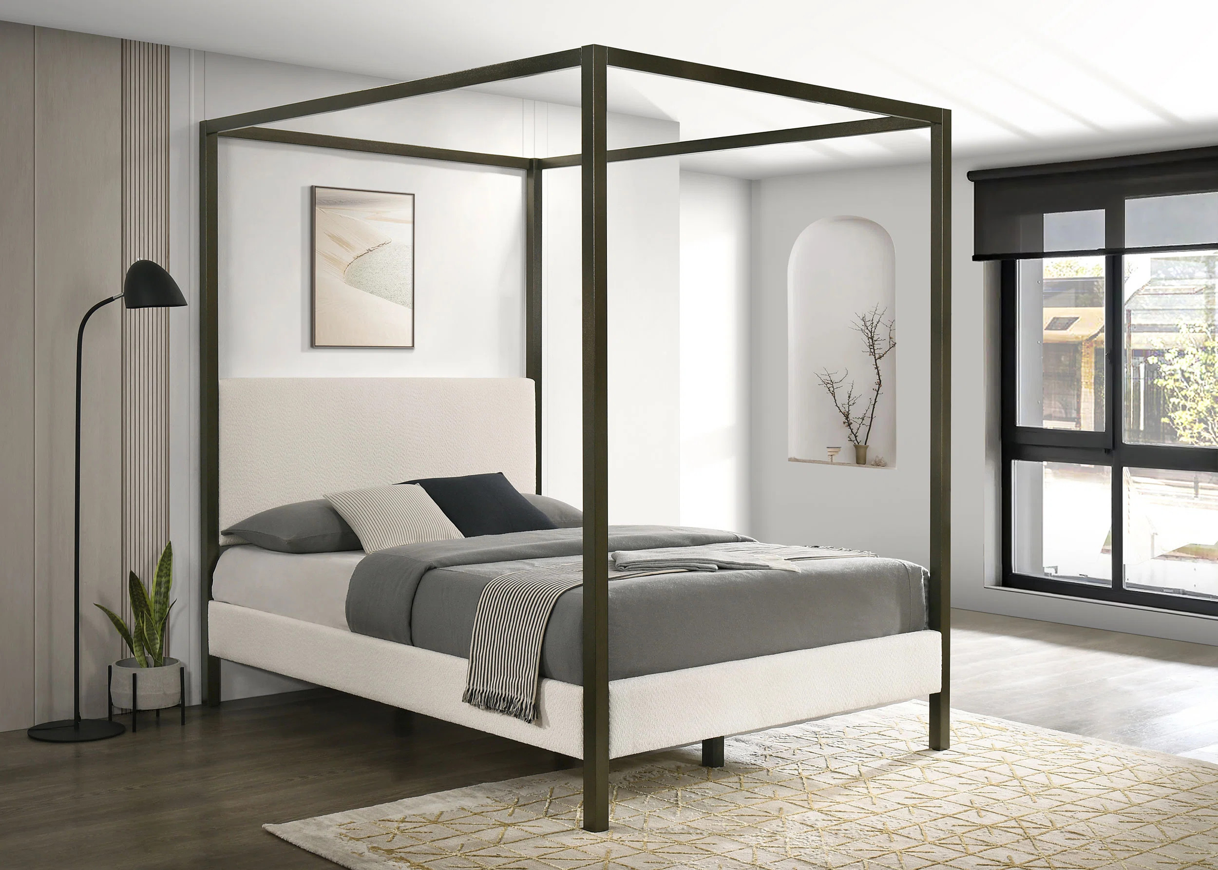 Tibold Upholstered Canopy Bed | Wayfair North America