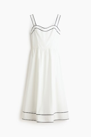 H & M - Cotton Dress with Flared Skirt - White | H&M (US + CA)