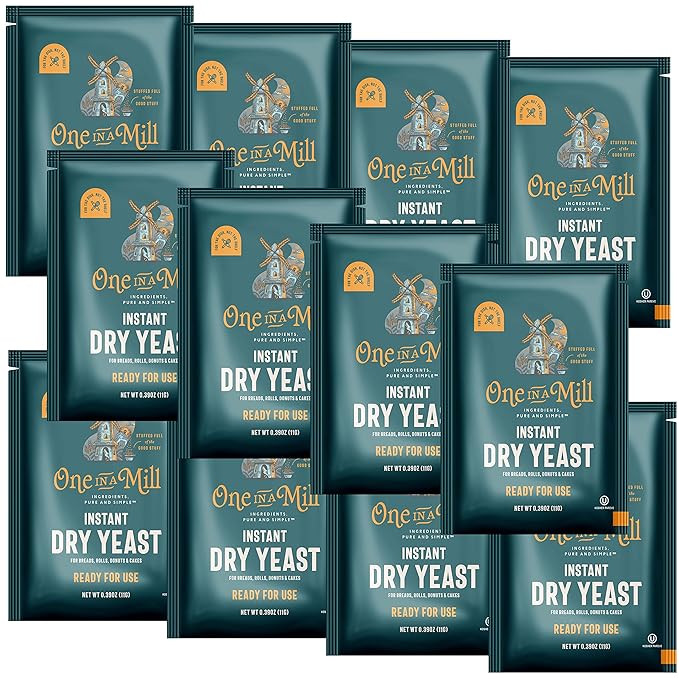 One in a Mill Instant Dry Yeast Packets | Fast Acting Self Rising Yeast for Baking Bread, Cake, P... | Amazon (US)