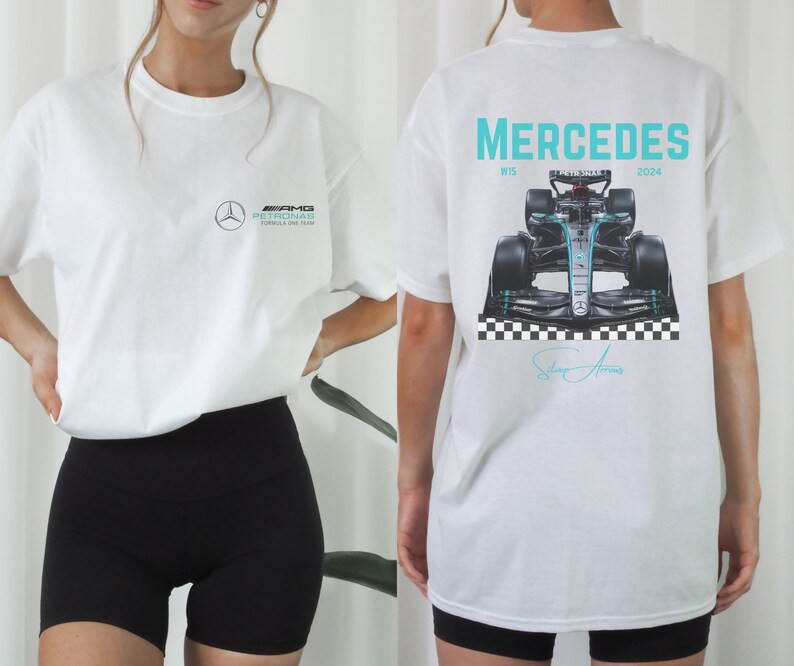 Mercedes Formula One Gildan 5000 Unisex Tshirt F1 Tee Gift of Lewis Hamilton George russell Racin... | Etsy (US)