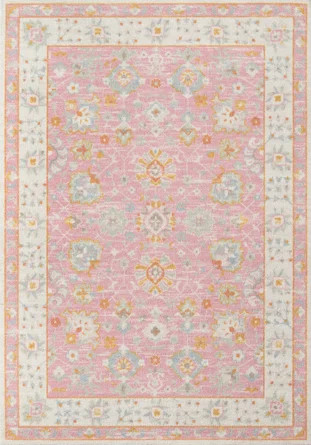 Viv + Rae Guerin Oriental Wool / Nylon Pink Area Rug | Wayfair | Wayfair North America