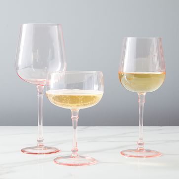 Esme Pink Fluted Glassware | West Elm (US)