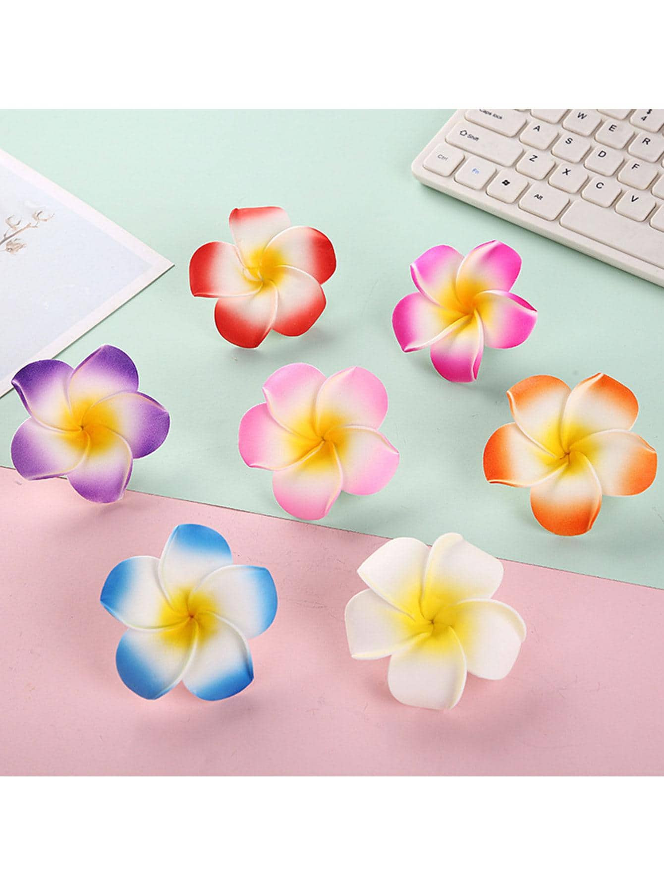 7pcs Chrysanthemum Flower Hair Clips, Lifelike Floral Decoration For Everyday Wear, School Stuff, Vacation Outfits Woman | SHEIN