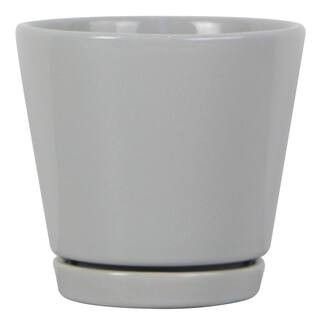 Trendspot 4 in. Grey Knack Ceramic Planter CR01721S-04H - The Home Depot | The Home Depot