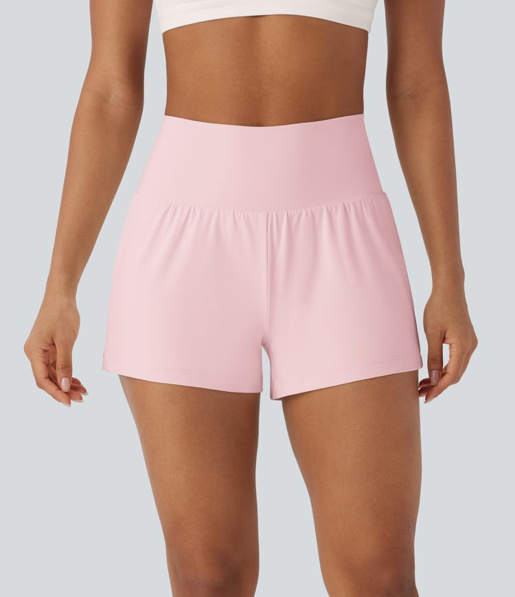 SoftlyZero™ Airy Super High Waisted Cool Touch Yoga Shorts with Pockets | HALARA